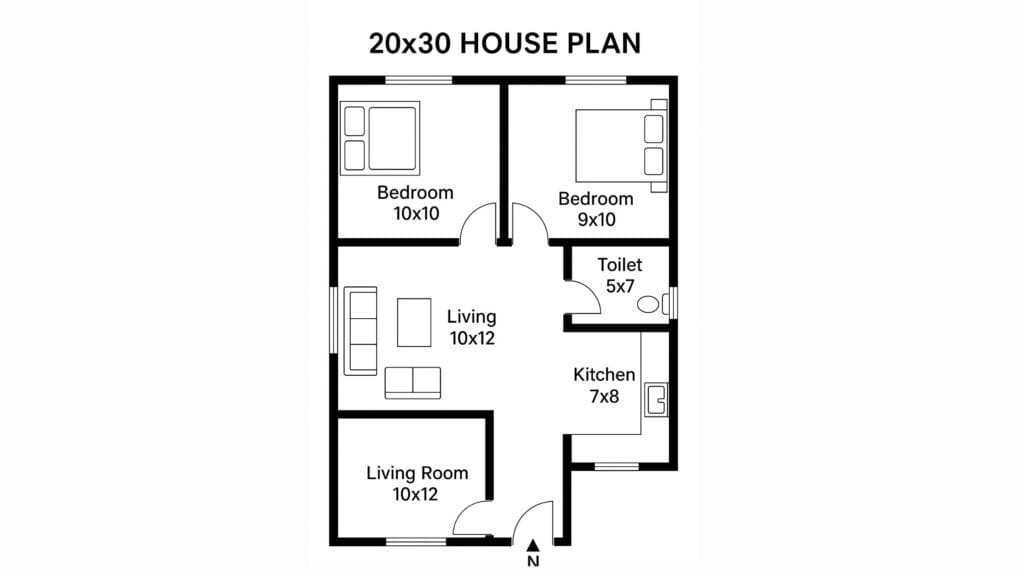 20x30 House Plan 
